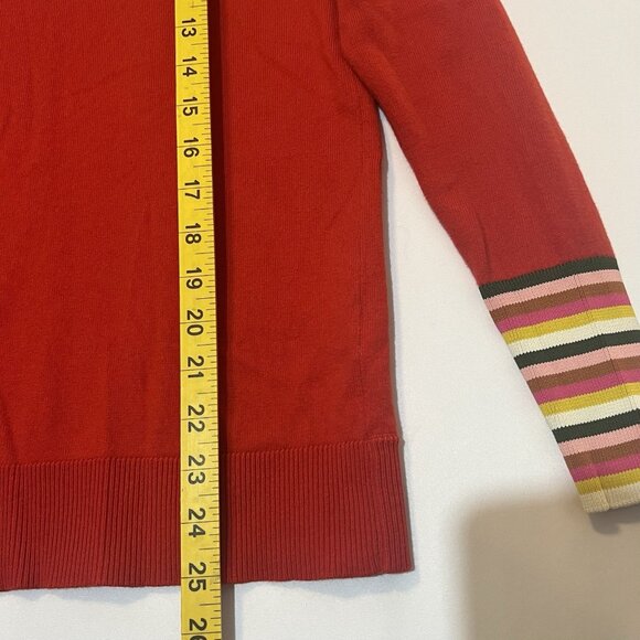Boden Women’s Cassandra Sweater Wool/ Cotton Size Medium Red Winter Christmas - Picture 8 of 12